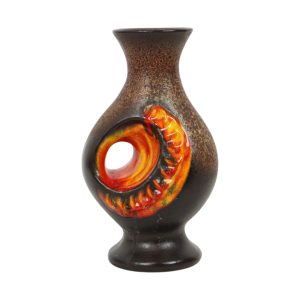 Zeldzame Oranje Fat Lava Vaas West Germany Walter Gerhards 26cm
