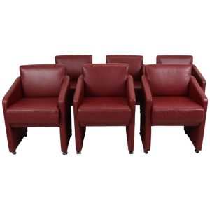 Lederen Eetkamerstoelen 6 stuks Zetels Fauteuils