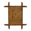 Oude Houten Spiegel Faux Bamboe Chinoiserie 60x50cm