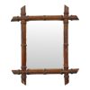 Antieke Houten Faux Bamboe Spiegel Frankrijk 42x36cm Antieke Houten Faux Bamboe Spiegel Frankrijk 42x36cm