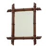 Antieke Houten Faux Bamboe Spiegel Frankrijk 42x36cm Antieke Houten Faux Bamboe Spiegel Frankrijk 42x36cm