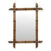 Franse Houten Faux Bamboe Spiegel Antiek 52x39cm Franse Houten Faux Bamboe Spiegel Antiek 52x39cm