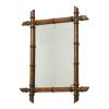 Franse Houten Faux Bamboe Spiegel Antiek 52x39cm Franse Houten Faux Bamboe Spiegel Antiek 52x39cm