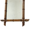 Franse Houten Faux Bamboe Spiegel Antiek 52x39cm Franse Houten Faux Bamboe Spiegel Antiek 52x39cm