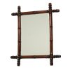 Antieke Houten Spiegel Faux Bamboe Chinoiserie 63x52cm Antieke Houten Spiegel Faux Bamboe Chinoiserie 63x52cm