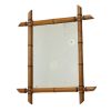 Franse Houten Spiegel Faux Bamboe Chinoiserie 57x47cm Franse Houten Spiegel Faux Bamboe Chinoiserie 57x47cm