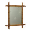 Franse Houten Spiegel Faux Bamboe Chinoiserie 57x47cm Franse Houten Spiegel Faux Bamboe Chinoiserie 57x47cm