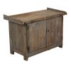 Karaktervolle Oude Blauwe Werkbank Dressoir Uniek 124cm