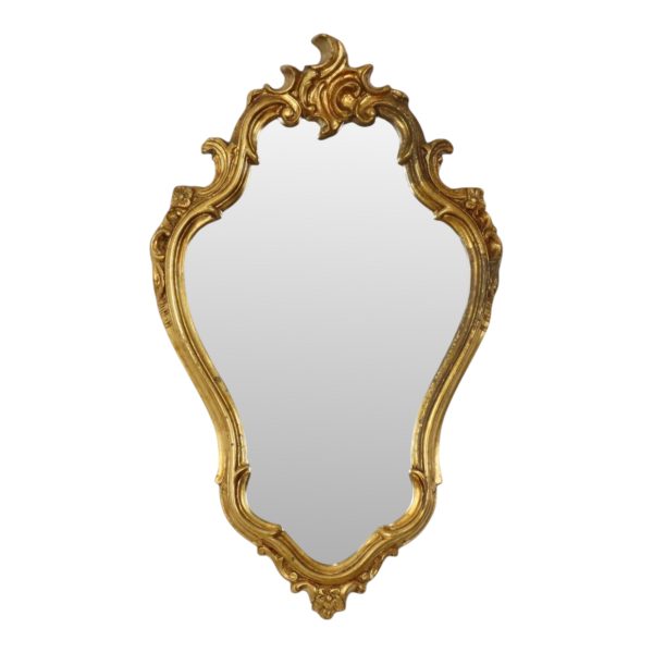 Franse Kuifspiegel Bladgoud Verguld Barok Stijl 71cm