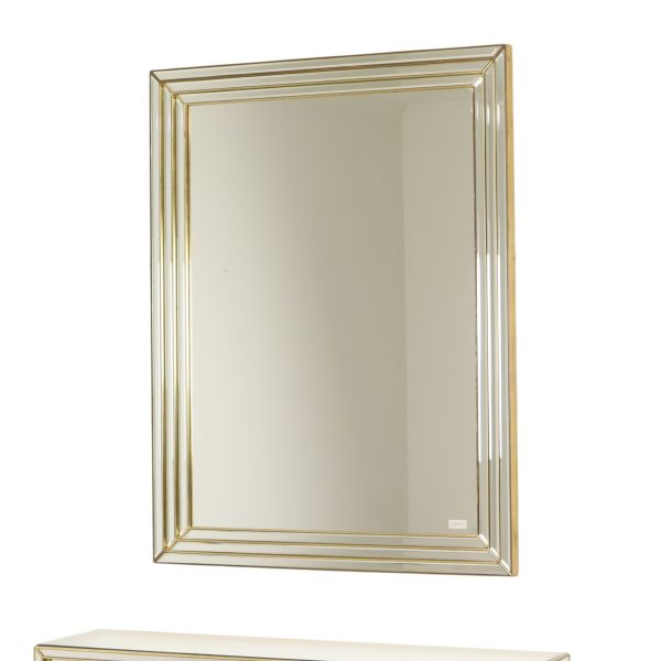 Zeldzame Design Spiegel met Console Zilver Goud Deknudt