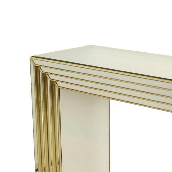 Zeldzame Design Spiegel met Console Zilver Goud Deknudt