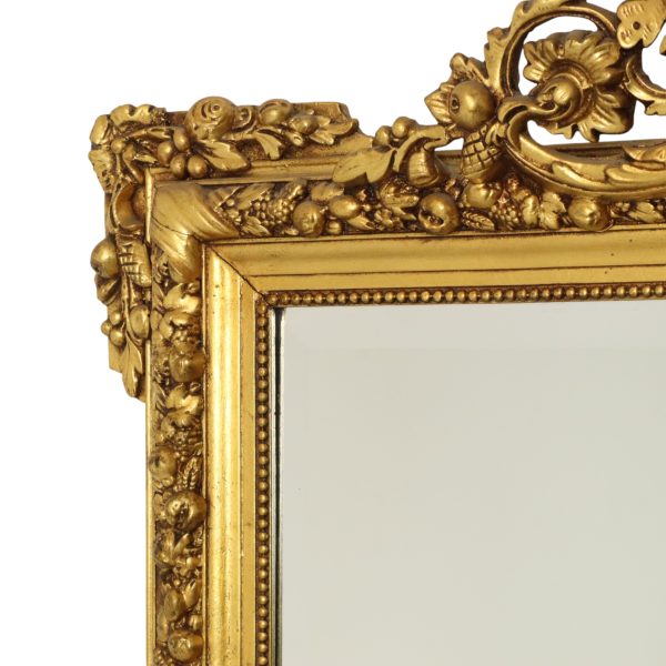 Antieke Franse Facetgeslepen Spiegel XL Goud 163cm Antieke Franse Facetgeslepen Spiegel XL Goud 163cm