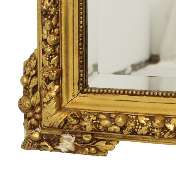 Antieke Franse Facetgeslepen Spiegel XL Goud 163cm Antieke Franse Facetgeslepen Spiegel XL Goud 163cm