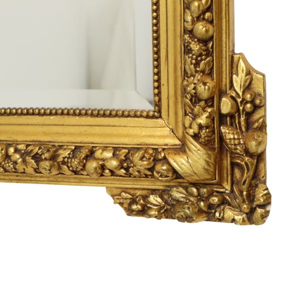 Antieke Franse Facetgeslepen Spiegel XL Goud 163cm Antieke Franse Facetgeslepen Spiegel XL Goud 163cm