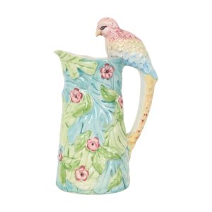 Vintage Papegaai Karaf Waterkan Vaas Keramiek 30cm