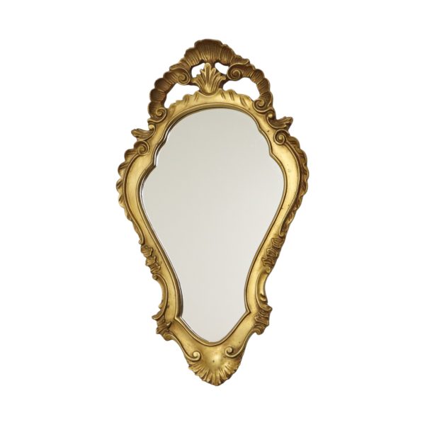 Mid Century Kuifspiegel Klassieke Gouden Franse Spiegel 63cm