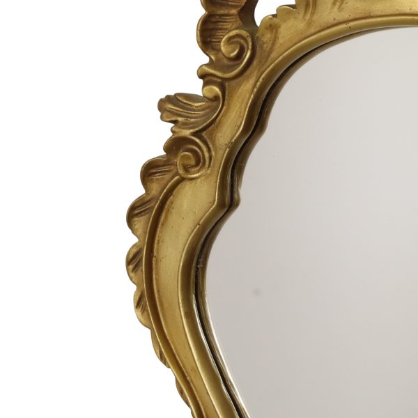 Mid Century Kuifspiegel Klassieke Gouden Franse Spiegel 63cm