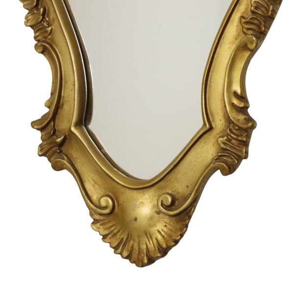 Mid Century Kuifspiegel Klassieke Gouden Franse Spiegel 63cm