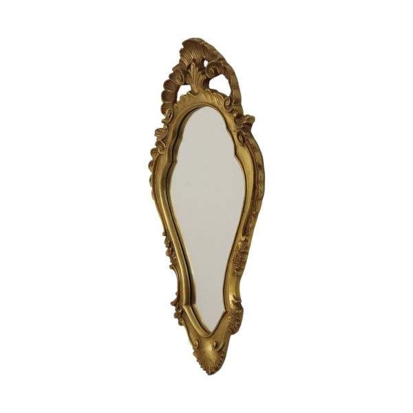 Mid Century Kuifspiegel Klassieke Gouden Franse Spiegel 63cm