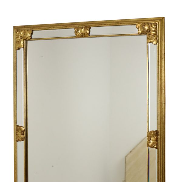 Grote Vintage Deknudt Spiegel Hollywood Regency Jaren 70 Design