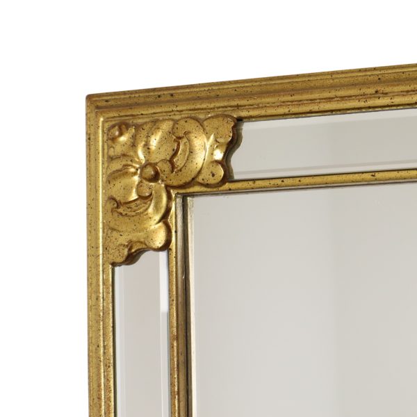 Grote Vintage Deknudt Spiegel Hollywood Regency Jaren 70 Design