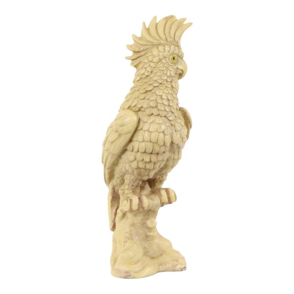 A. Santini Kaketoe Beeld Sculptuur Albast Resine 37cm