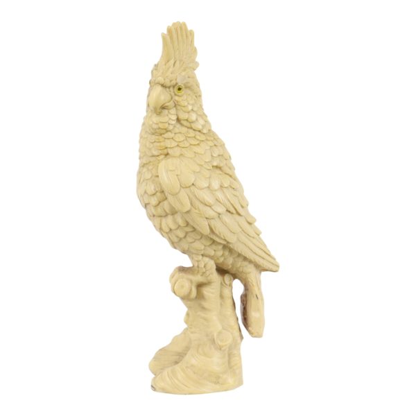 A. Santini Kaketoe Beeld Sculptuur Albast Resine 37cm