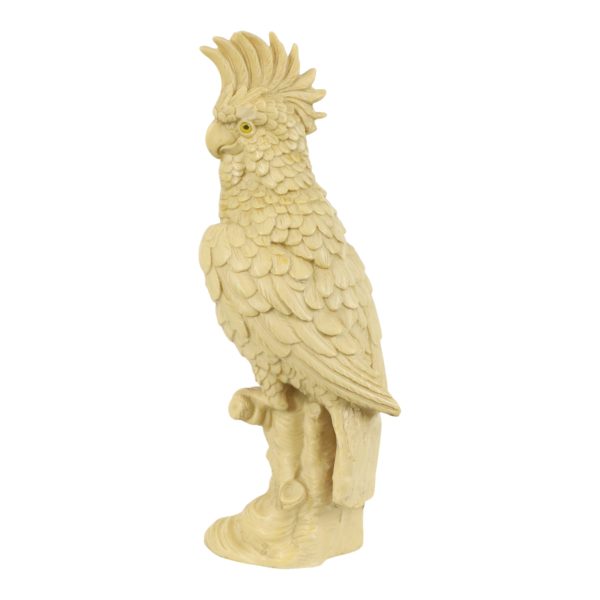 A. Santini Kaketoe Beeld Sculptuur Albast Resine 37cm