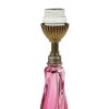 Paarse Roze Tafellamp Kristal Val Saint Lambert Sixties Paarse Roze Tafellamp Kristal Val Saint Lambert Sixties