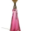 Paarse Roze Tafellamp Kristal Val Saint Lambert Sixties Paarse Roze Tafellamp Kristal Val Saint Lambert Sixties