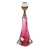 Paarse Roze Tafellamp Kristal Val Saint Lambert Sixties Paarse Roze Tafellamp Kristal Val Saint Lambert Sixties