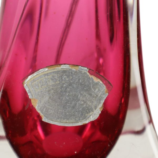Paarse Roze Tafellamp Kristal Val Saint Lambert Sixties Paarse Roze Tafellamp Kristal Val Saint Lambert Sixties