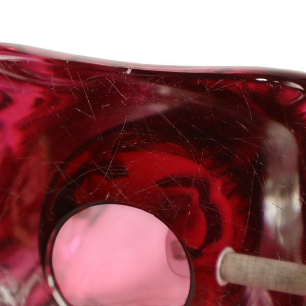 Paarse Roze Tafellamp Kristal Val Saint Lambert Sixties Paarse Roze Tafellamp Kristal Val Saint Lambert Sixties