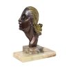 Bronzen Art Deco Beeld Vrouw Hagenauer Marmer Jaren 30