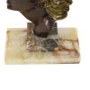 Bronzen Art Deco Beeld Vrouw Hagenauer Marmer Jaren 30