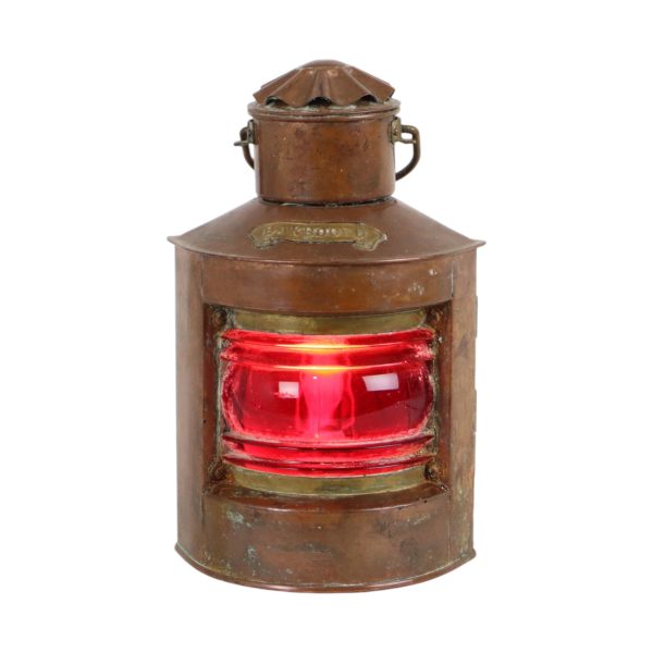 Kleine Scheepslamp DHR Bakboord Koper Maritiem 24cm Kleine Scheepslamp DHR Bakboord Koper Maritiem 24cm