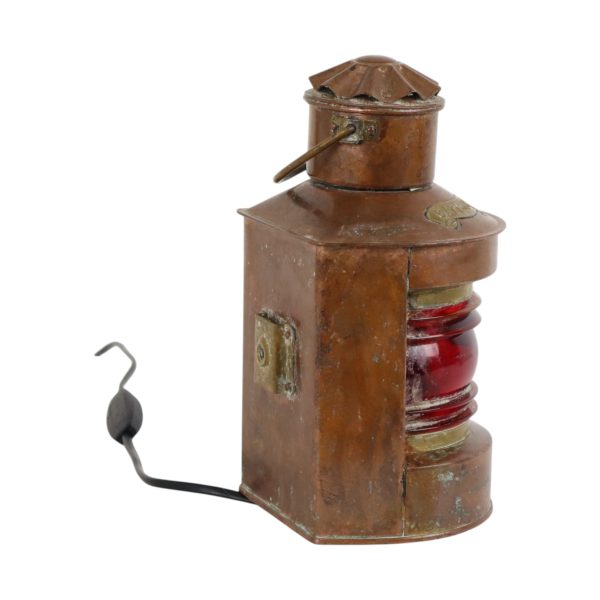 Kleine Scheepslamp DHR Bakboord Koper Maritiem 24cm Kleine Scheepslamp DHR Bakboord Koper Maritiem 24cm