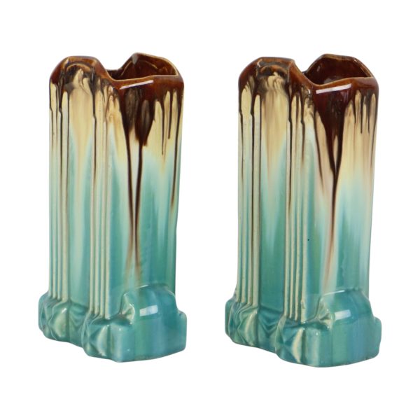 Belgische Art Deco Vazen Turquoise Aardewerk Thulin 22cm