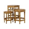 Vintage Set van 3 Bamboe en Rotan Bijzettafels Nesttafels Boho