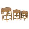 Vintage Set van 3 Bamboe en Rotan Bijzettafels Nesttafels Boho