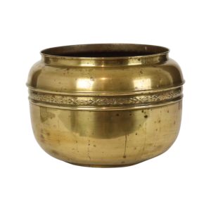 Grote Messing Cache Pot Bloempot Repoussé Frankrijk 25cm