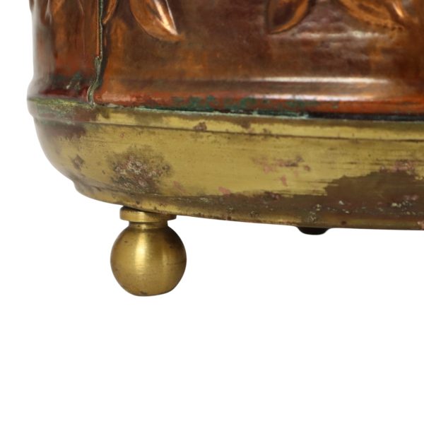 Vintage Koperen Bloempot Cache Pot Repoussé Fifties