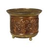 Vintage Koperen Bloempot Cache Pot Repoussé Fifties