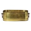 Grote Ovale Messing Bloembak Vintage XL Cache Pot 41cm