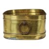 Grote Ovale Messing Bloembak Vintage XL Cache Pot 41cm