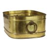Grote Ovale Messing Bloembak Vintage XL Cache Pot 41cm