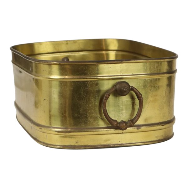 Grote Ovale Messing Bloembak Vintage XL Cache Pot 41cm