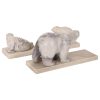 Vintage Set van 3 Dieren Beeldjes Kunstmarmer Inuit Canada Vintage Set van 3 Dieren Beeldjes Kunstmarmer Inuit Canada