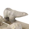 Vintage Set van 3 Dieren Beeldjes Kunstmarmer Inuit Canada Vintage Set van 3 Dieren Beeldjes Kunstmarmer Inuit Canada