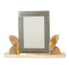 Grote Art Deco Fotolijst Schilderij Onyx Marmer met Spiegelrand